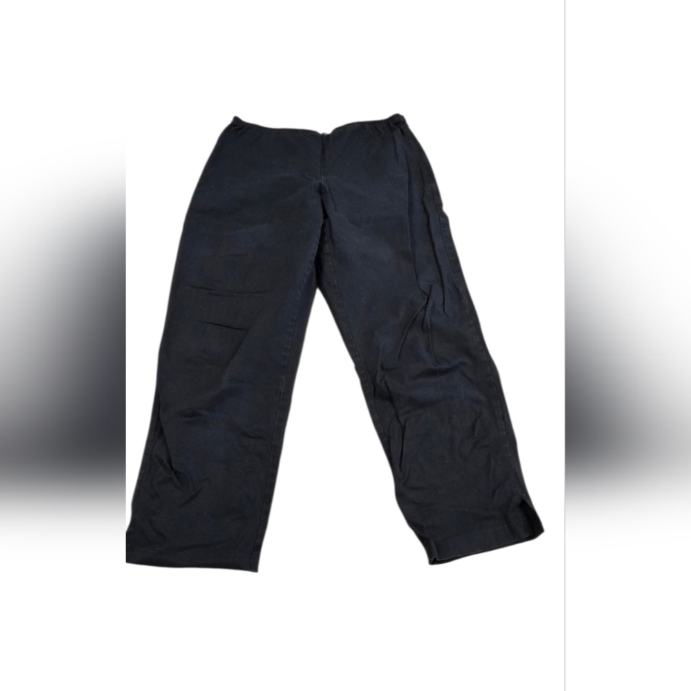Eileen Fisher Black Capri Zipper Side Pants